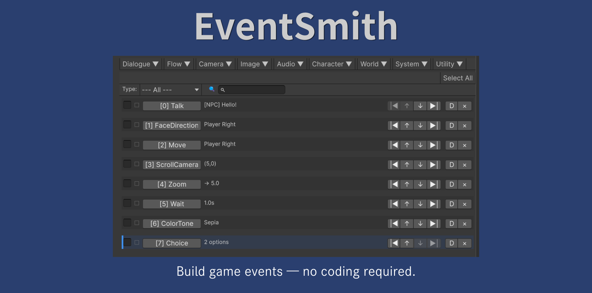 EventSmith Editor Screenshot
